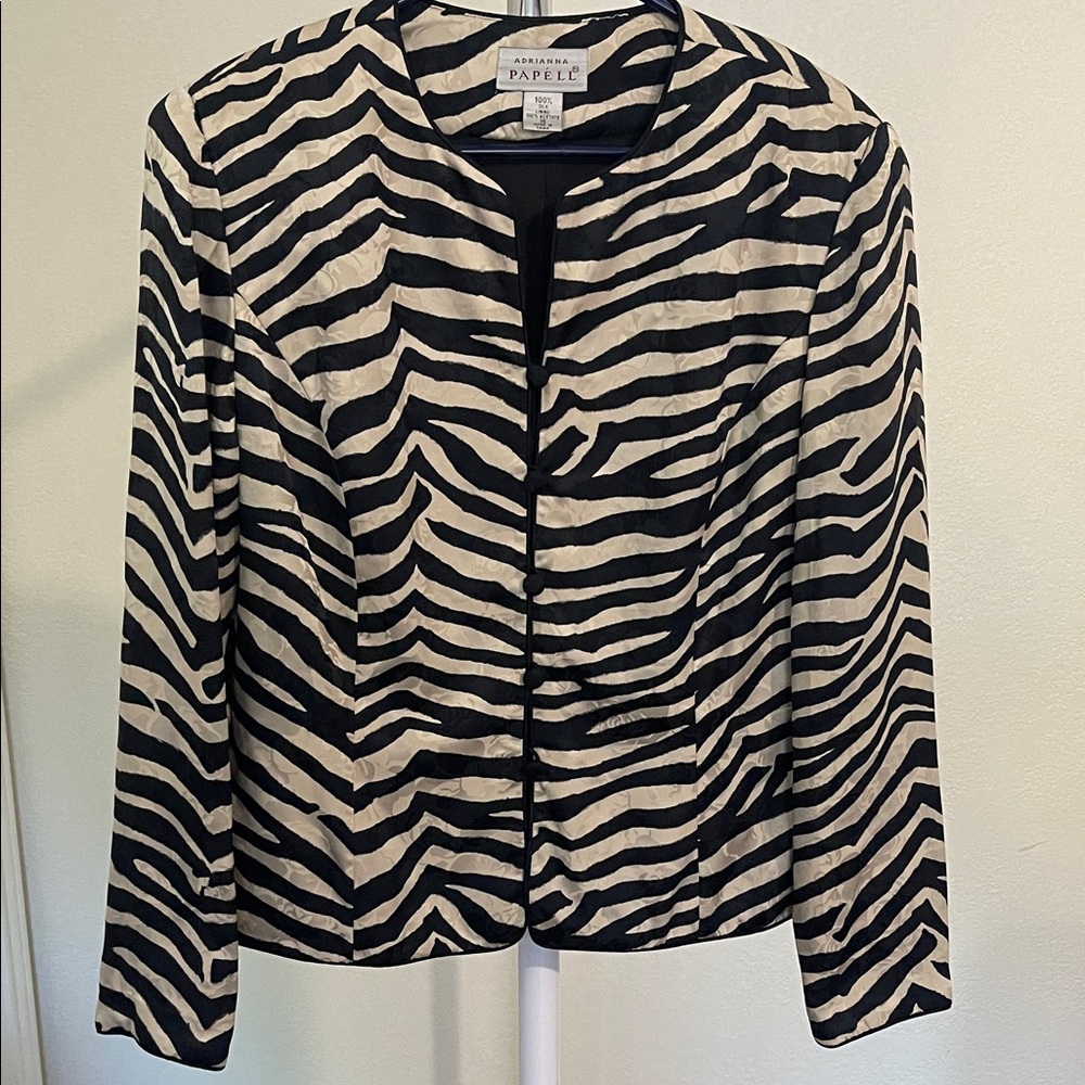 Zebra Print Women's Jacket and skirt  Size 14